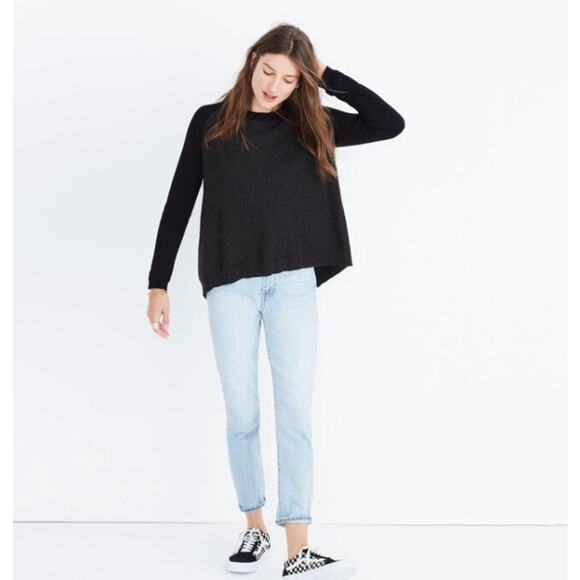 Madewell Province Cross-Back Pullover Sweater in Colorblock Size S - Picture 2 of 14